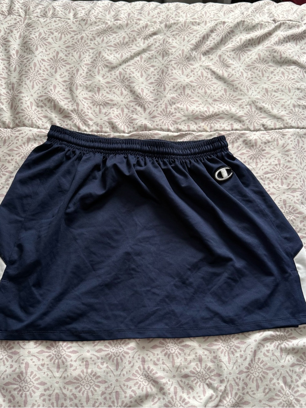 Champion Navy Athletic Mini Skirt with White Accent